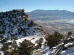 Above the saddle the trail became very icy