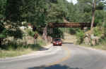 A "pigtail bridge" at Wind Cave: the road crosses over itself in a very short distance