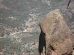 Looking down from the High Peaks to the West side parking lot