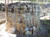 Petrified redwood tree stump