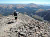 Janice starting down the long, rocky East ridge