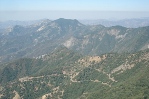 The steep, winding road down Middle Fork Canyon, from Moro Rock