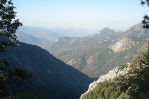 The Generals Highway follows Middle Fork Canyon down to the foothills