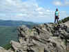 Janice on the summit of Hawksbill Mountain