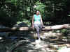 Janice on the trail to Dark Hollow Falls