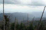 Looking West, some lakes in the distance.