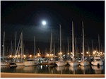 The Benicasim harbor at night