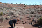 Air rushing out of the blowhole at Wupatki Pueblo.