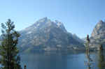 Grand Teton and Mount Teewinot, seen from Jenny Lake.