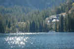 There's a boat dock below Cascade Canyon.