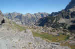 Alpine lakes seen from Hurricane Pass.