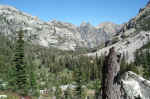 Looking down the South Fork of Cascade Canyon from close to Hurricane Pass.