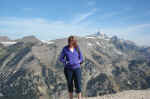 Looking North from the summit of Rendezvous Mountain, towards Grand Teton.