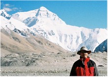 North face of Everest, from Base Camp at 16,900'