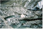 Frozen pools on the way to Intermediate Camp