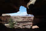 The Confluence Trail passes through a narrow arch