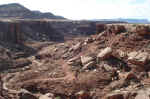 The trail follows a jeep road to the Colorado River