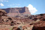 From one place in Lathrop Canyon, you can see Dead Horse Point....