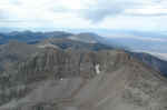 Looking North-East from the summit, a couple of glaciers visible