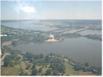 The Jefferson memorial from the top of the Washington monument