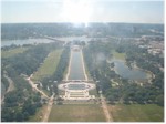 The Lincoln memorial from the top of the Washington monument