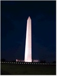 The Washington monument at night