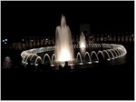 The World War 2 memorial at night