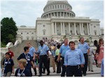 The Capitol being evacuated for a (false) fire alarm