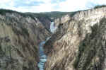 The classic view of Lower Falls and the Grand Canyon, from Artist Point.