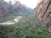 Looking down the canyon from the trail up to Scout Lookout